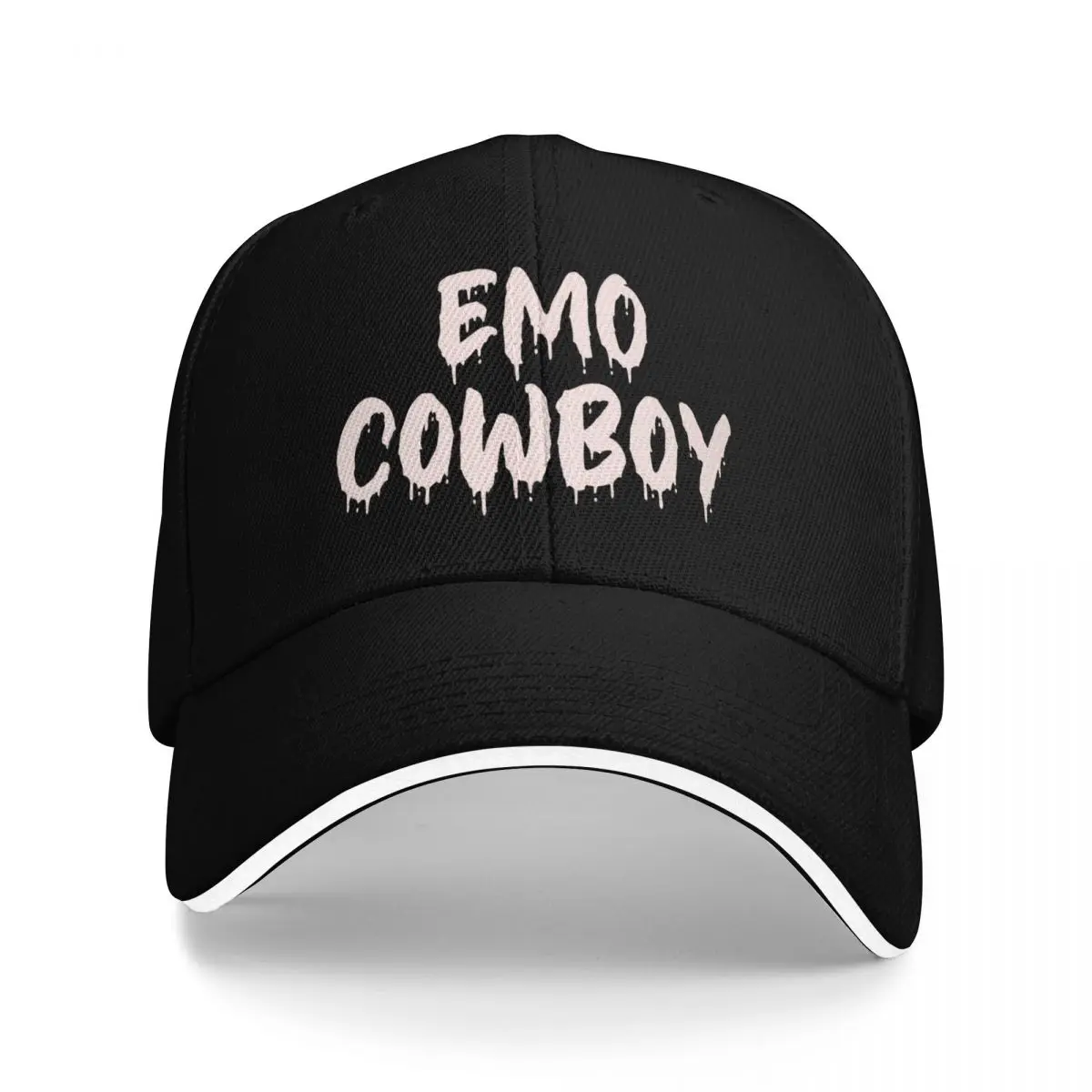 

PINK ON WHITE EMO COWBOY BLOOD DRIP Baseball Cap Uv Protection Solar Hat Military Cap Man hats for men black For Women Men's