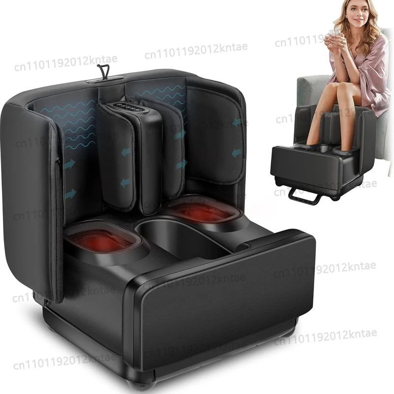 Electric Foot Massager Kneading Rolling & Air Pressing Features Heating Chair Design