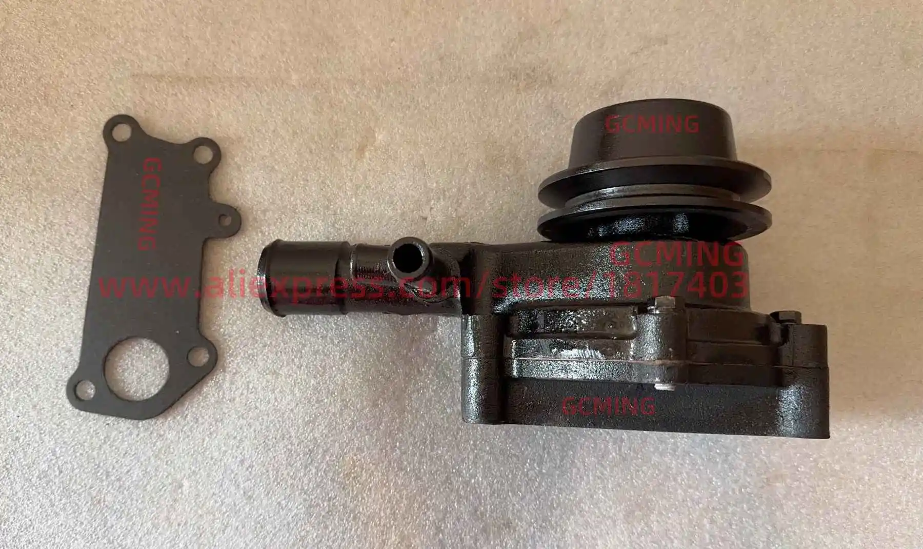 مضخة مياه يانغدونغ Y385T-11103 (بكرة ذات أخدود واحد، Y385T-6-11103) + حشية 480G-11107، للجرارات مثل JINMA-254 / 204