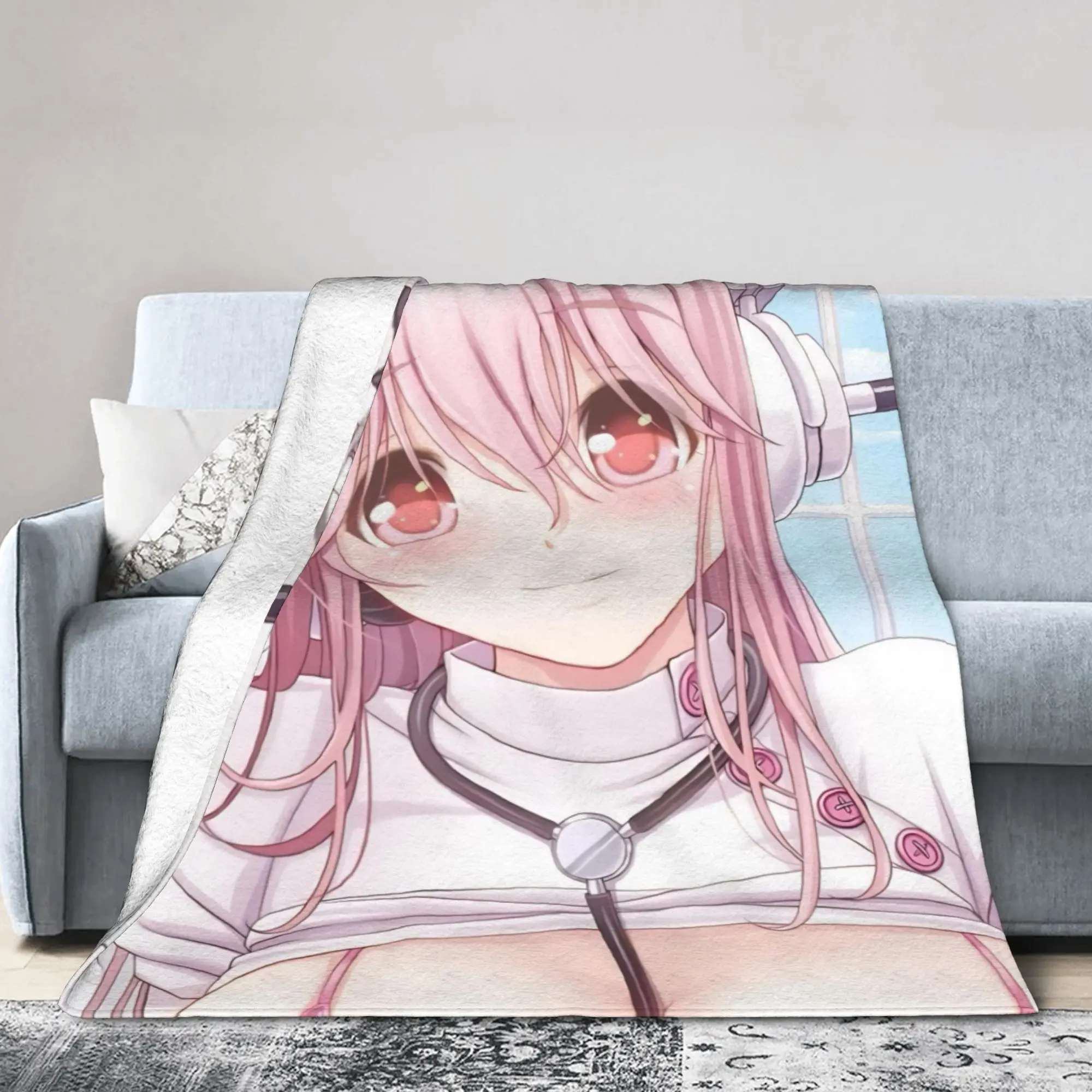 Amine S-Sonicos Gril Flannel Throw Blankets  Blankets for Bedding Outdoor Ultra-Soft Plush Thin Quilt