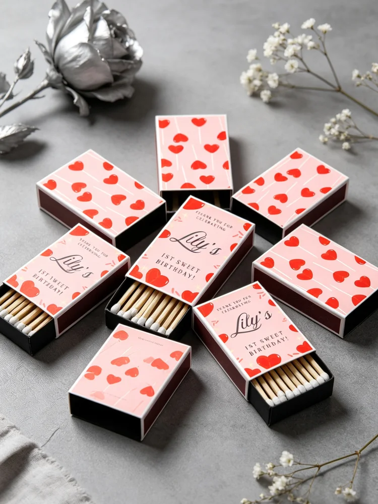 Printable Sweet One 1st Birthday Matchbook Favor Template, Editable Canva Custom Matchbox Label, DIY Baby Girl First Birthday