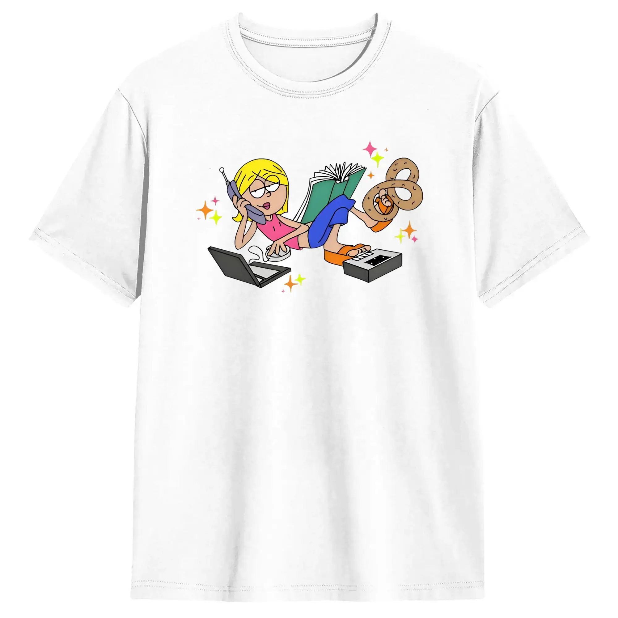 Men T-Shirt Lizzies McGuires Novelty 100% Cotton Tee Shirt Short Sleeve  T Shirt Round Neck Tops Printing