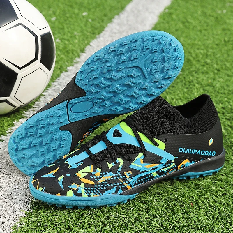 

Men Trendy Football Soccer Sneakers Breathable Lightweight Spike Sole Outdoor Training Running Shoes