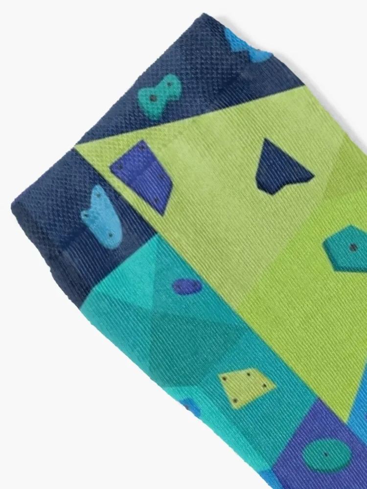 Boulder Wall (Blue and Green) Socks Stockings men cotton high quality Men's Socks Women's