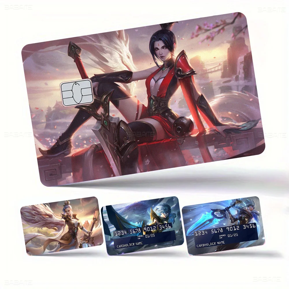 Riven LOL League Of Legends Diy Credit Debit Card Sticker Party Sticker Decoration Waterproof Small Chip Card Skin Sticker