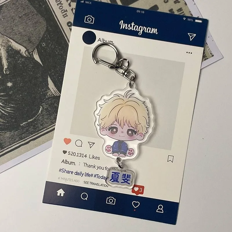 Link Click Acrylic Keychain Xia Fei Felix Liu Xiao Xavier Cheng Xiaoshi Charles Vein Scratch Resistant Fan Merch Accessory Event