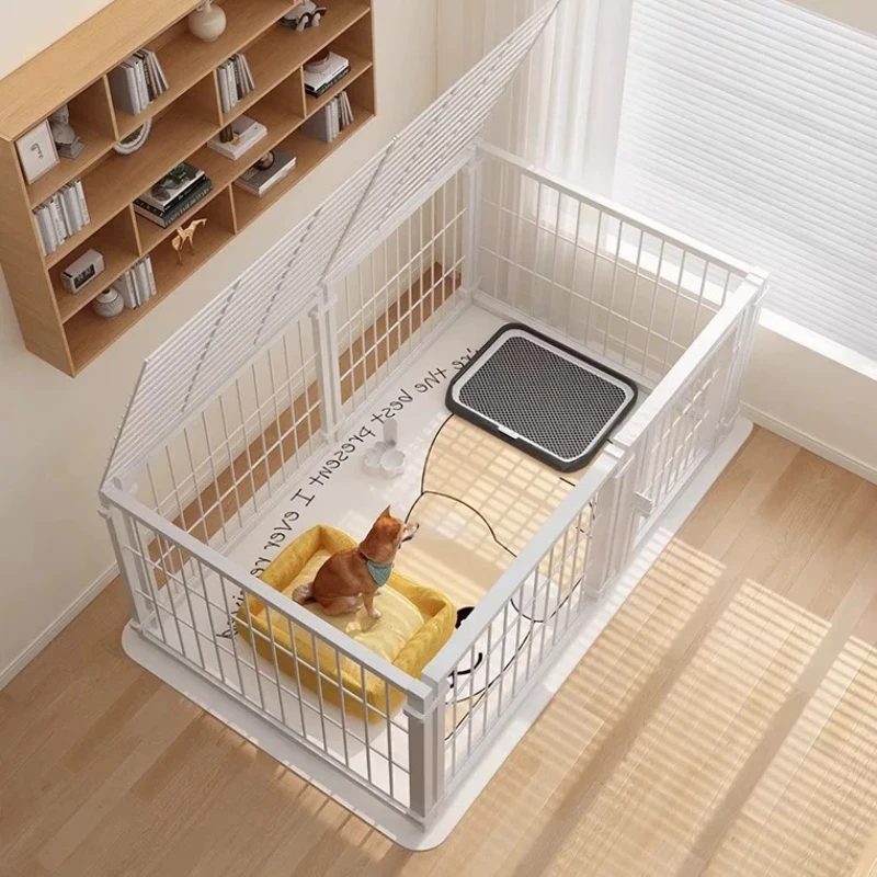 Kennel Circle Large Dog Fence Luxury Folding Playpen Modular Grating Balcony Dog Fence Supplies Indoor Kojec Dla Psa Home Decor