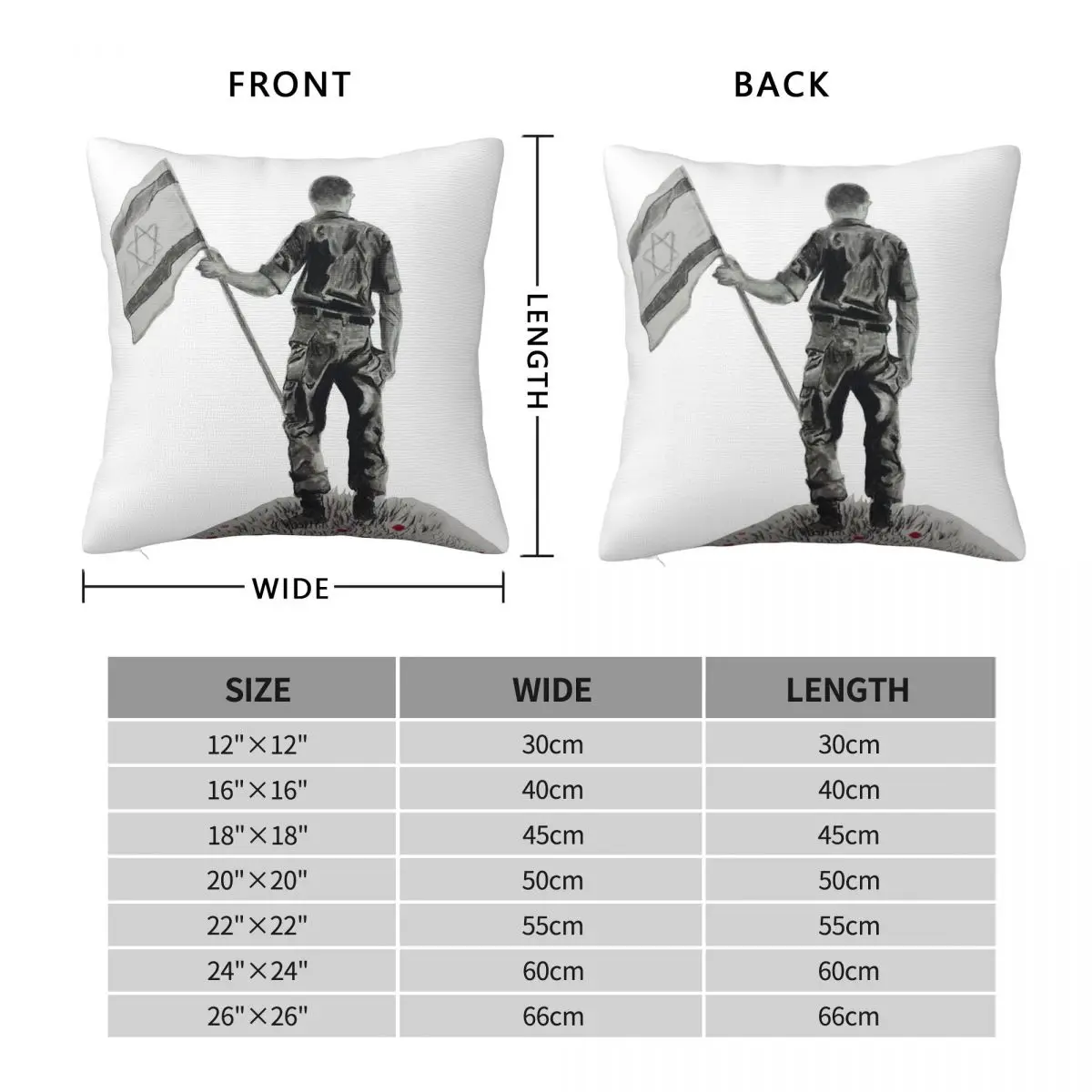 Soldier In Anemones Field Pillowcase Polyester Linen Velvet Creative Zip Decorative Throw Pillow Case Car Cushion Cover
