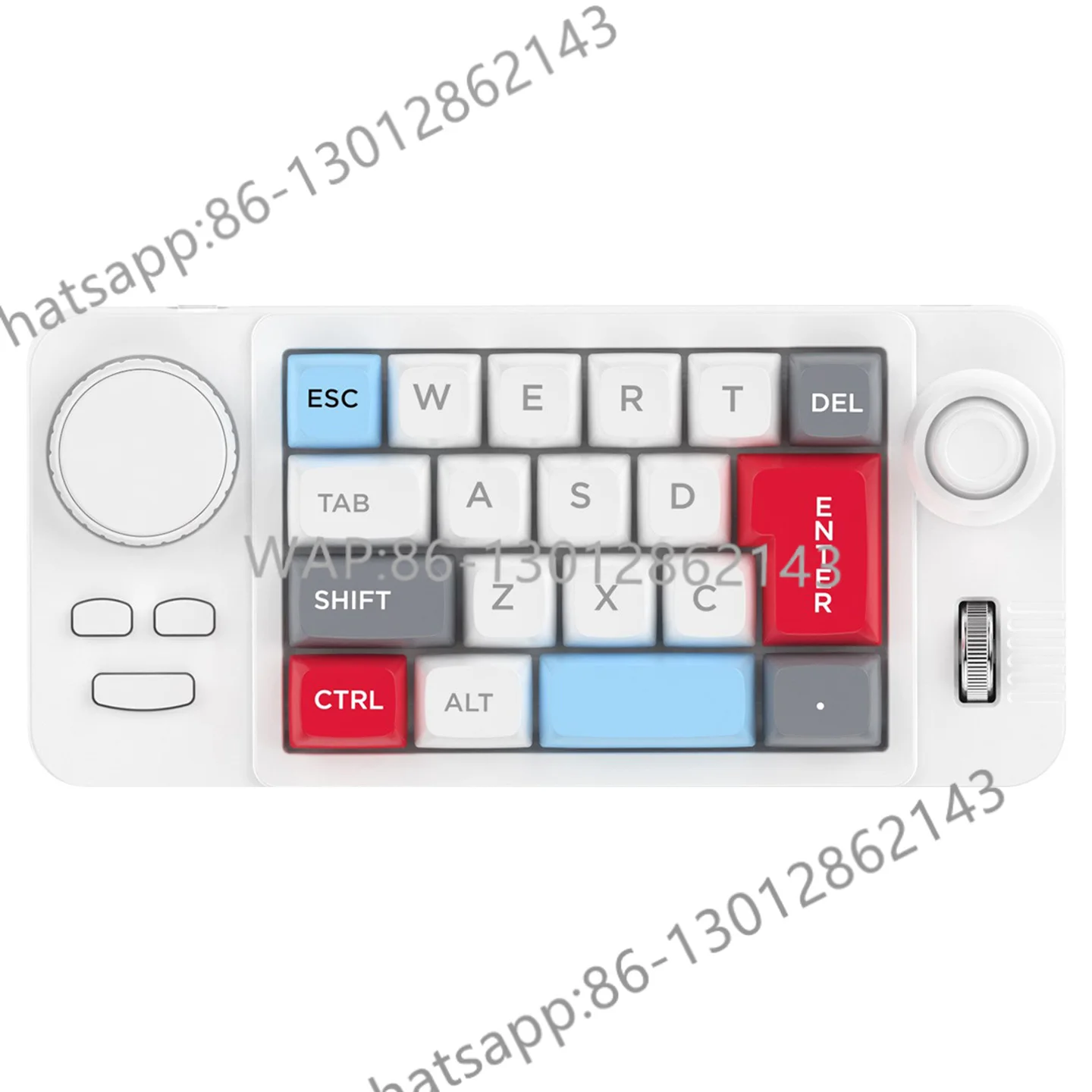 Programmable macro definition rocker knob 19 keys onboard macro mechanical red axis keypad colorful light effect office game