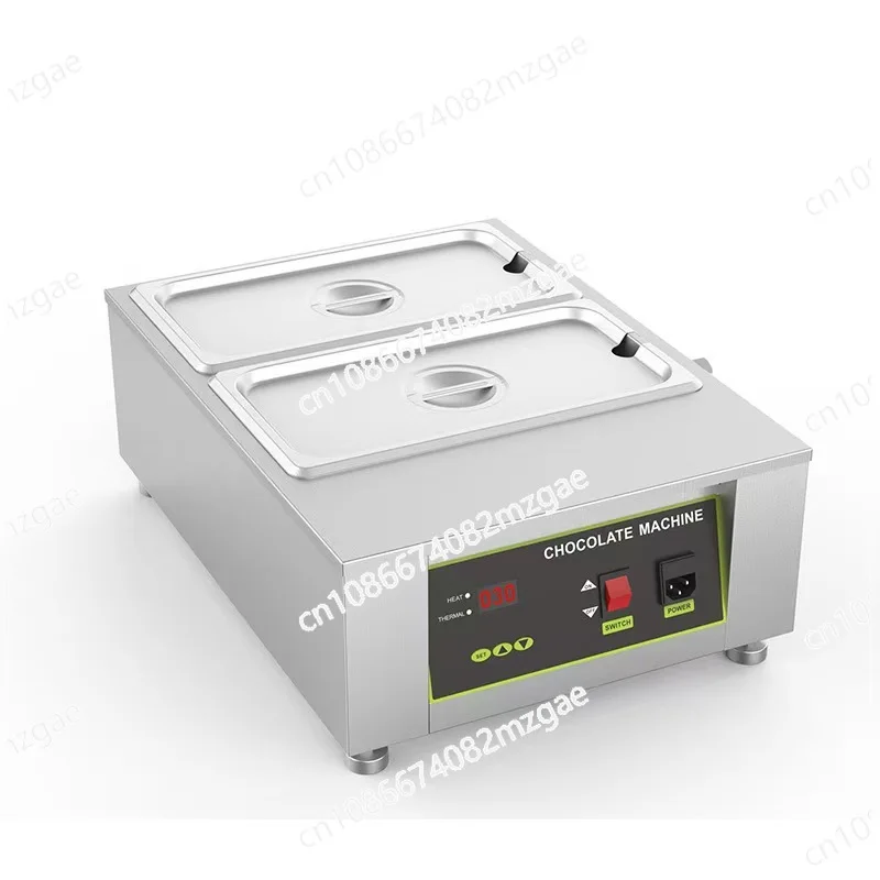 

Commercial Chocolate Melting Furnace Electromechanical Heating Waterproof Pot Double Cylinder Hot Chocolate Melting Machine