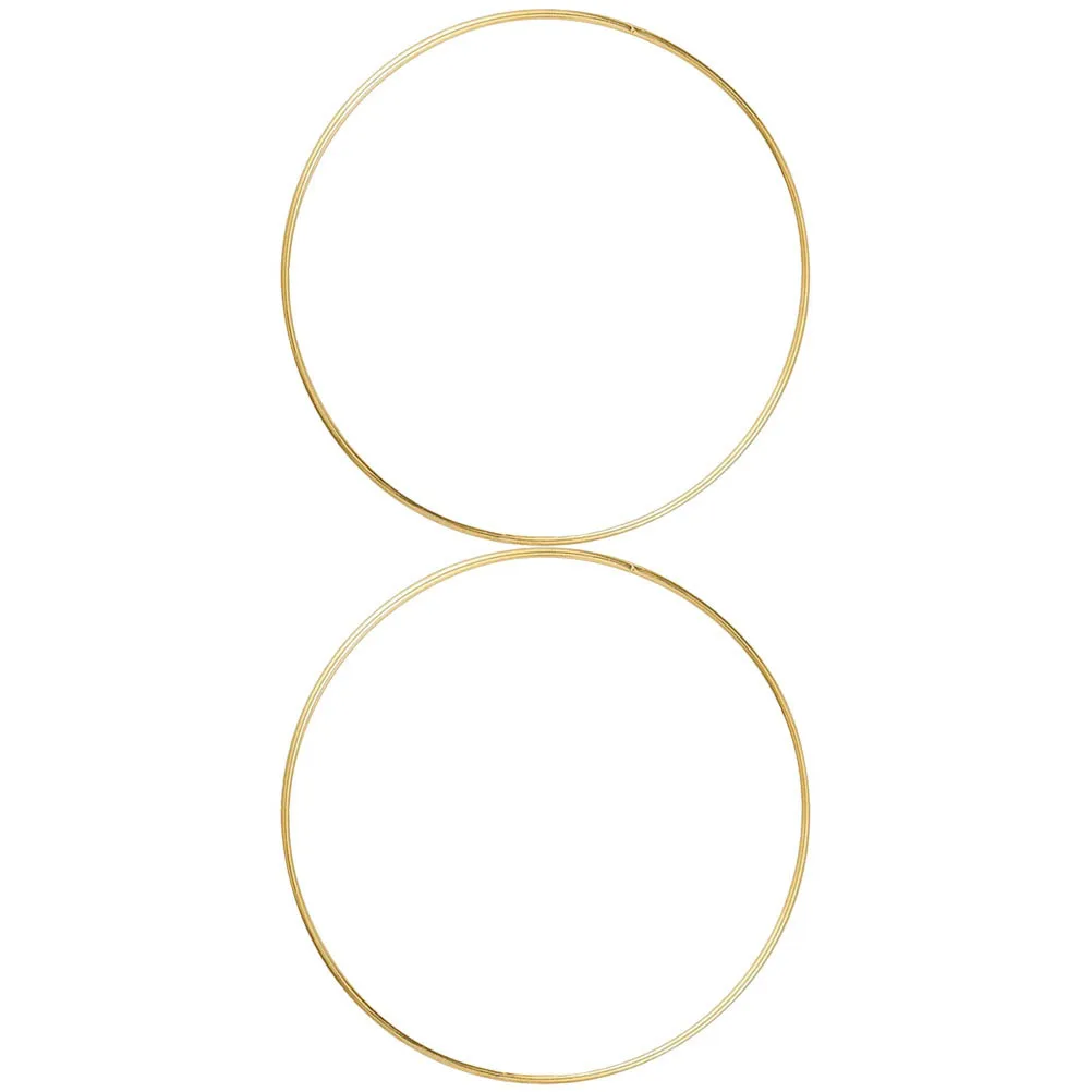 2Pcs Dreamcatcher Circles Metal Wreath Frame for DIY Craft Rings Gold Plated Windbell Decorative Home Decoration Supplies