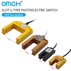 OMCH U-Type Slot Type Photoelectric Switch Sensor E3S-GS7 E3S-GS15 E3S-GS30 E3S-GS50 DC 12-24V NPN PNP NO NC Adjustable Distance