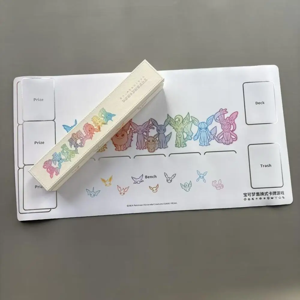 Diy Self Made Ptcg Eeveelution Karte Schlacht Matte Ptcg Einzelspieler Brettspiel Karte Duel Platte Schlacht Matte Karte Pad Lagerung Box