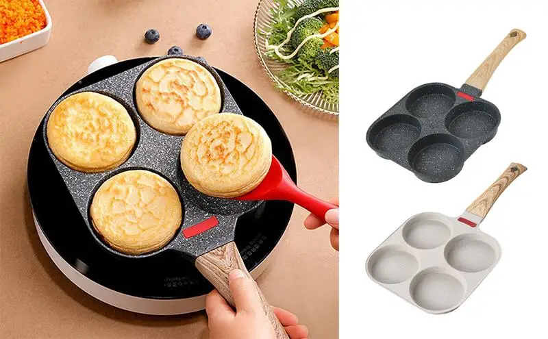 

Breakfast Griddle Pan 4 Cup Non stick Egg Cooker Pan Universal Skillet Cooking Utensils For Burgers Omelets Home Kitchen Tools