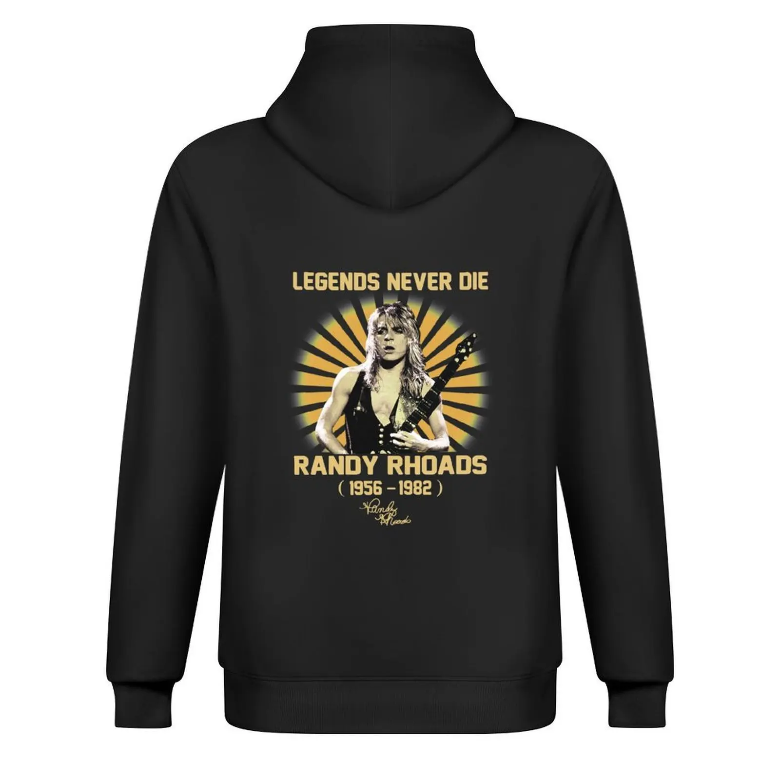سترة بقلنسوة من Die Randy Rhoads Legend Never Die ملابس رجالية جرافيك تي شيرت رجالي ملابس رجالية عصرية بغطاء للرأس للرجال