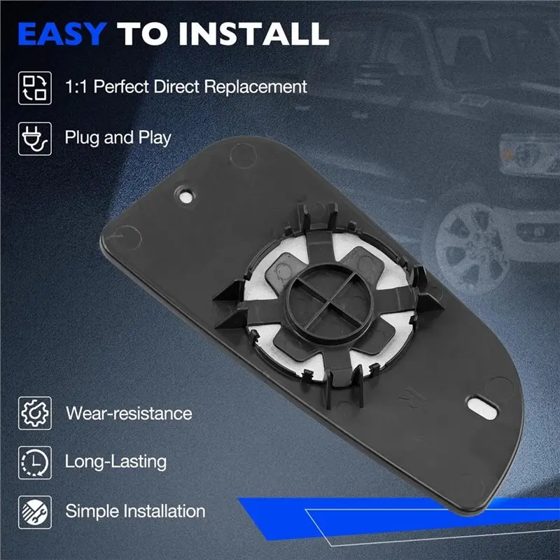 ABTD-Heated Upper& Lower Tow Mirror Spotter Glass Lens For RAM 1500/2500/3500- 2010-2020