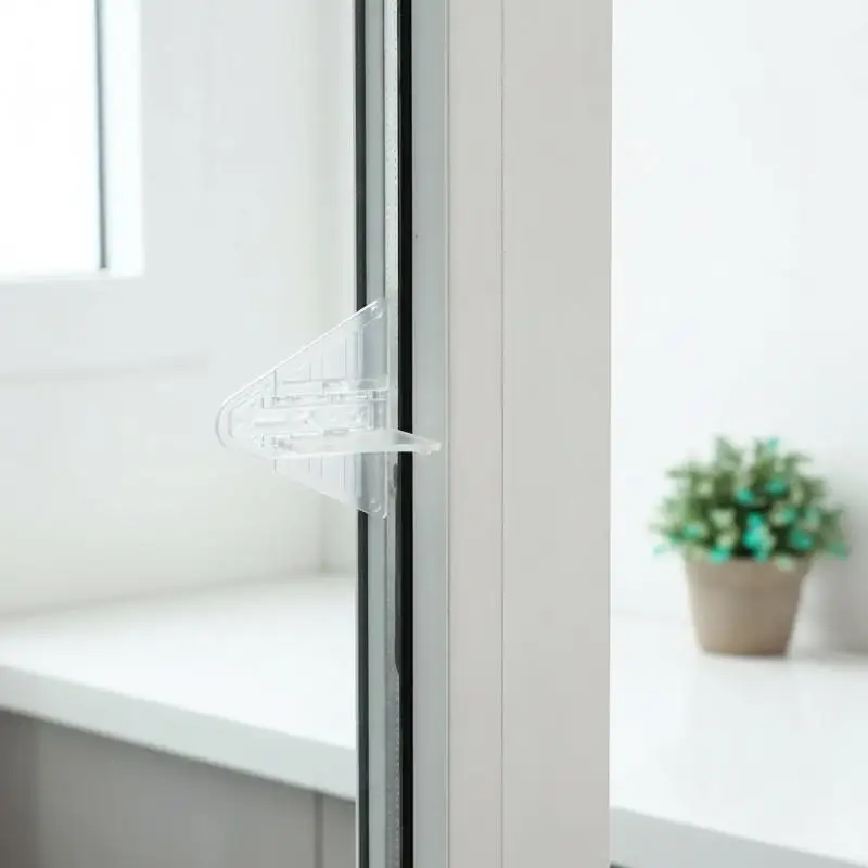 Sliding Door Window Protection Lock Child Lock Safety Butterfly Sliding Locks Anti-Pinch Wardrobe Locking Children Protection