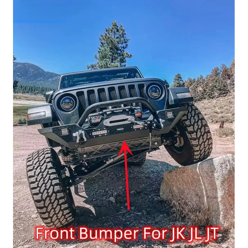 

Комплект переднего бампера с LED-подсветкой, черный, стальной, без отверстий, для JK JL JT L2009 NTRIX