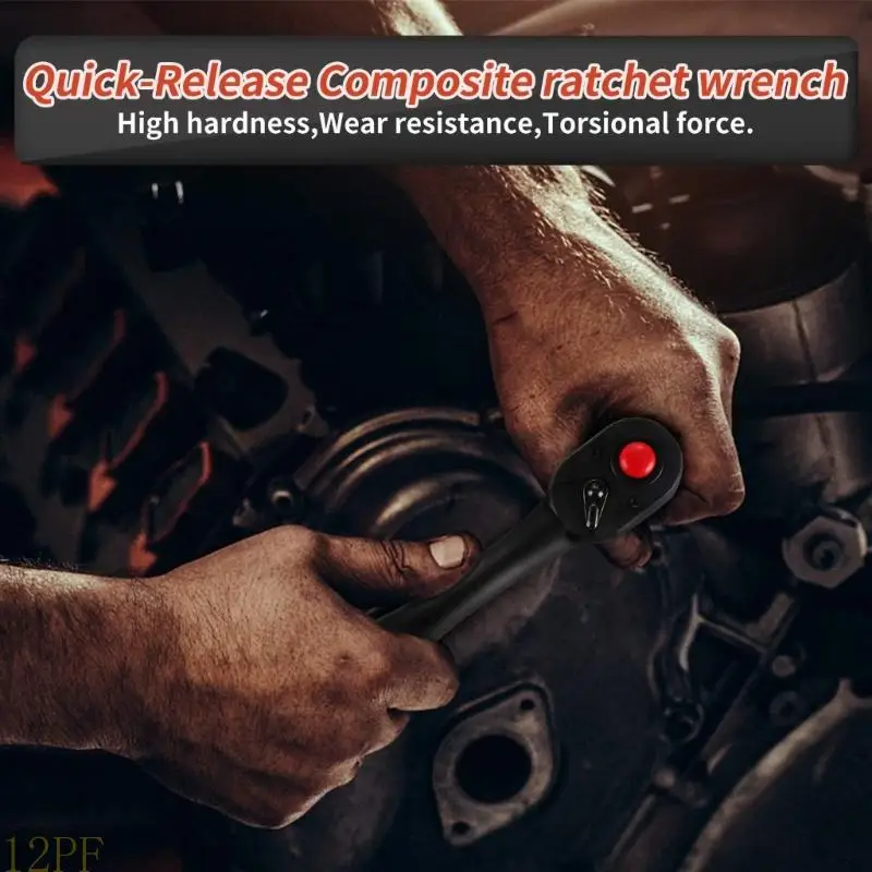 12PF Professional 3pc Ratchet Wrench Set 72Teeth 5Degree Swing Arcs For Optimal Torques
