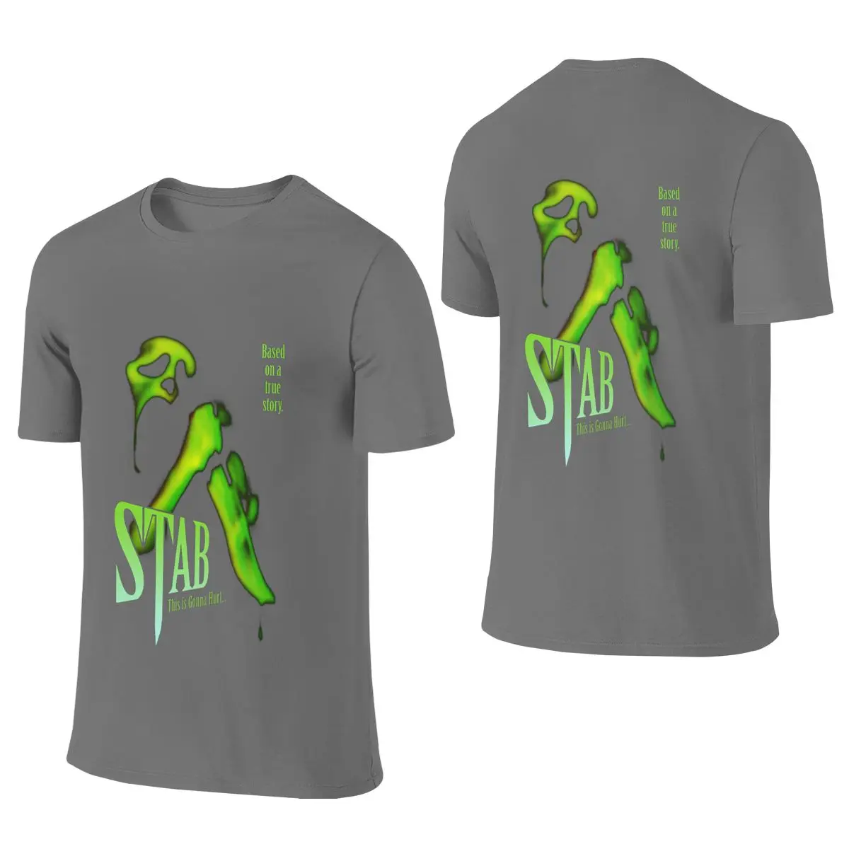 Stab (from The Scream Movie) Flattering For All Body Types Reversible T-shirt Business Casual No Curling Shirt