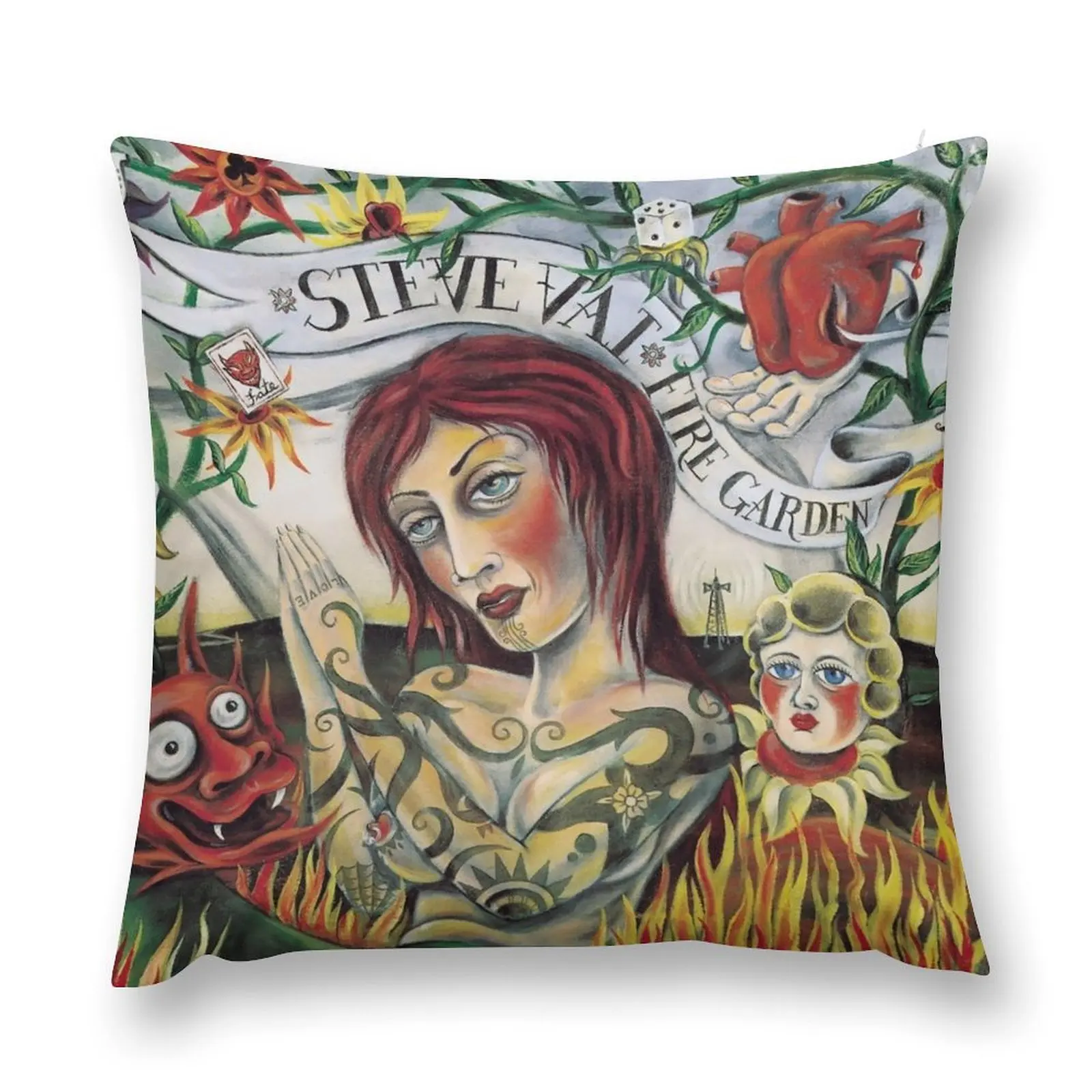 Steve Vai fire garden Throw Pillow christmas ornaments 2025 Christmas Pillowcase Throw Pillow pillow