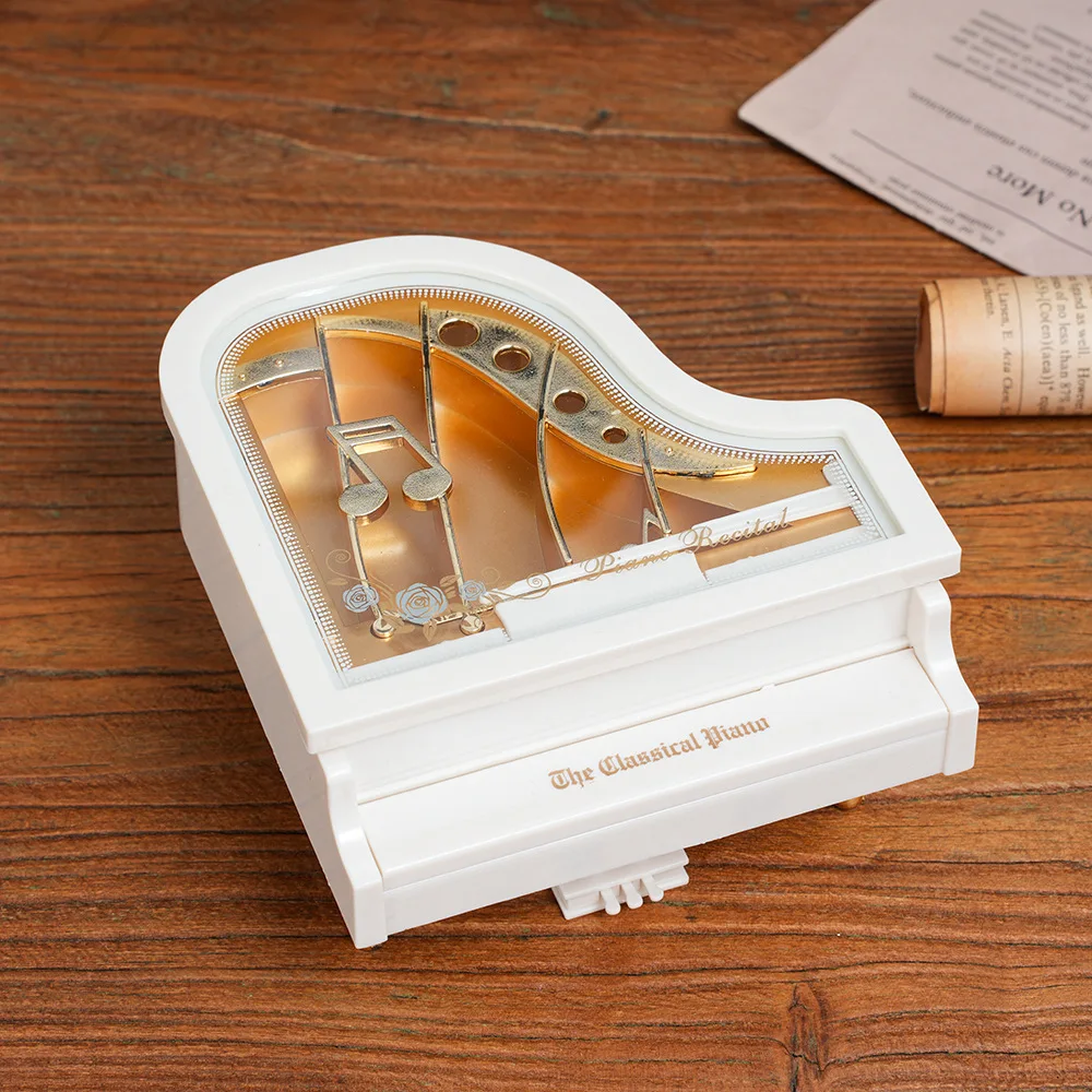 Piano Music Box Music Box Children's Day Birthday Gift for Girlfriend to Alice European Style Home Furnishing