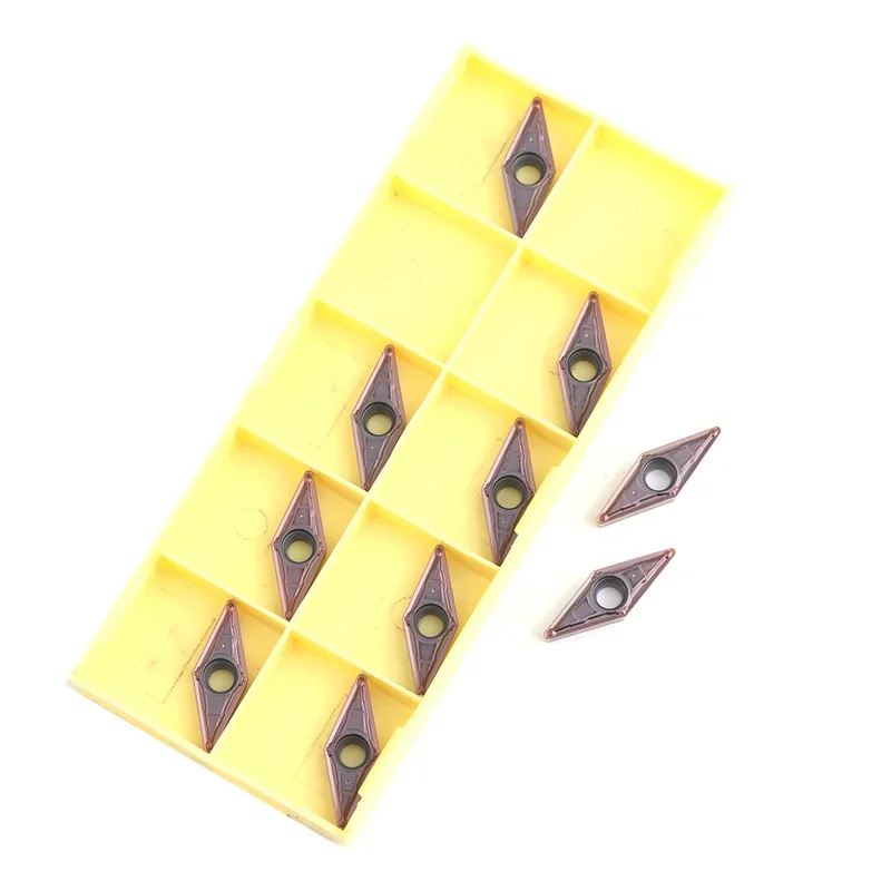 10pcs VBMT110304 VBMT110308 VBMT160404 VBMT160408 MV LF6018 LF6118 DESKAR 카바이드 인서트 CNC 선반 금속 커터 선삭 공구