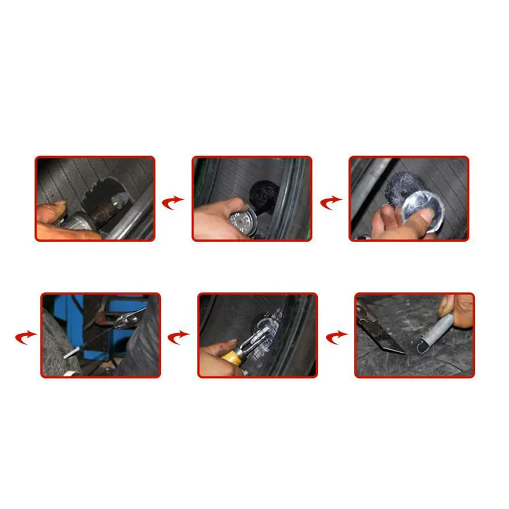 

24Pcs 6Mm Steel Needle Mushroom Nail Repair Film for Car Motorcycle Truck Bus Agricultural Tyres High Temp Resistant Tire Cold