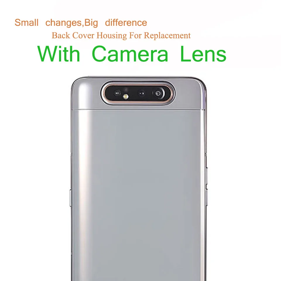 10Pcs/Lot For Samsung Galaxy A80 Battery Cover Glass Door Rear Cover Housing For SAMSUNG Galaxy A80 A805 With Camera Lens