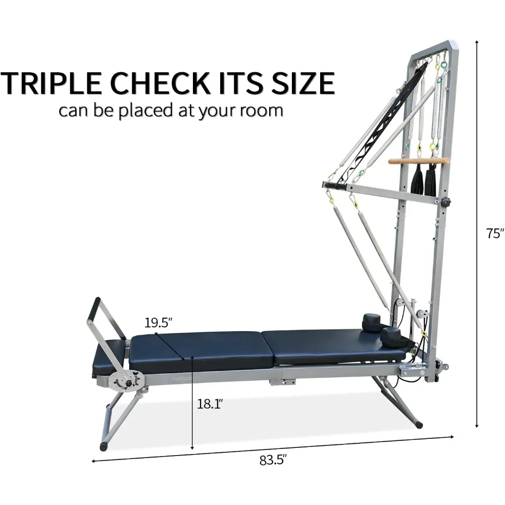 Machine de réformation de Pilates, équipement de machine de Pilates pliable
