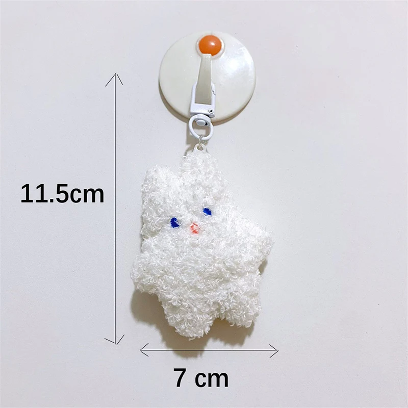 Cartoon Plush Rabbit Doll Keyring Stuffed Bunny Keychain Car Key Chain Kawaii Bag Pendant Handbag Ornament