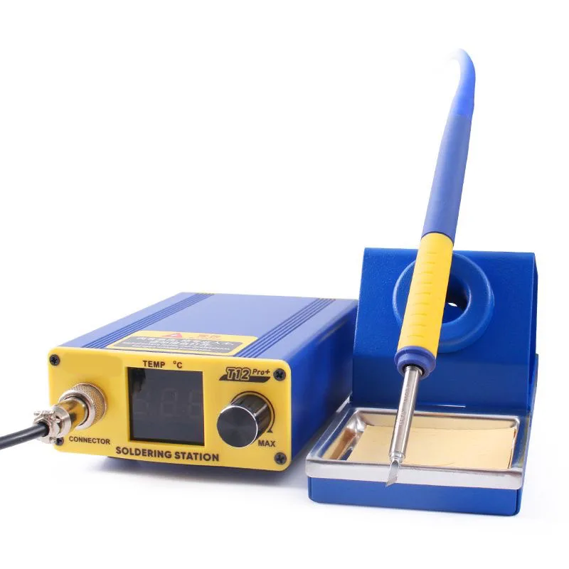 

DIY T12 Soldering Iron Welding Station Anti-Static Temperature Adjustable Mobile Phone Repair High Power Soldering Iron Kit