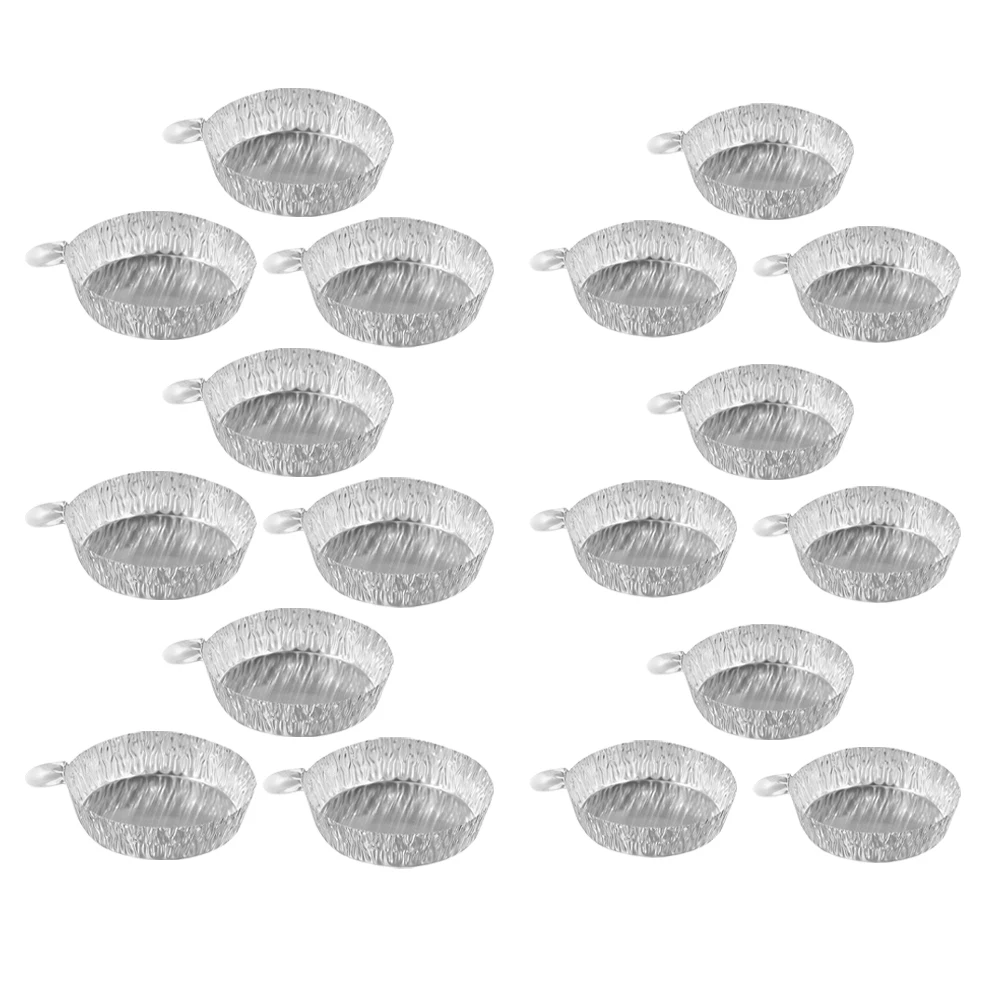 

50 Pcs Aluminum Foil Weighing Dish Tray 60x56x18mm Powder Supplies Sample Trays Disposable Lightweight