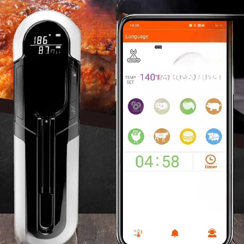 Wireless barbecue steak meter Remote barbecue temperature measurement, thermometer