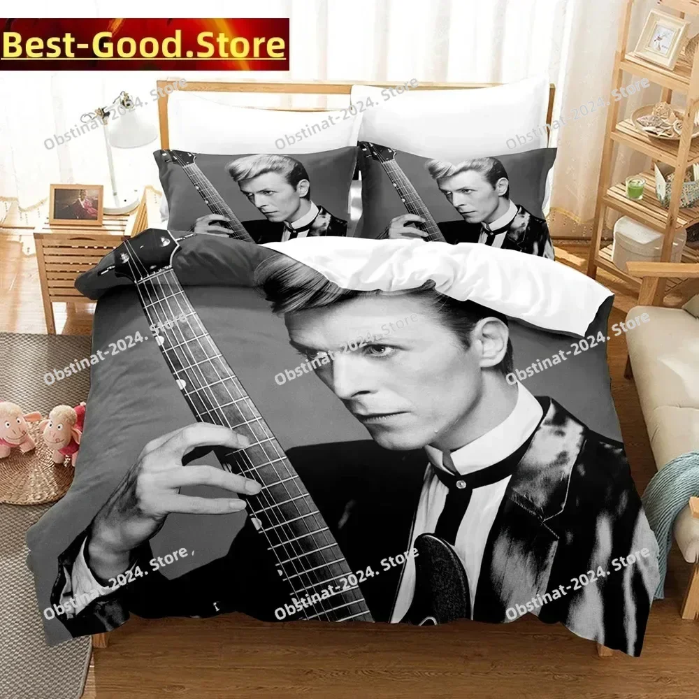 

2025 David Bovie Bedding Set Printed Bed Set With Pillowcase Bed Duvet Cover Soft Single Double Queen Super King Size Bed Linen