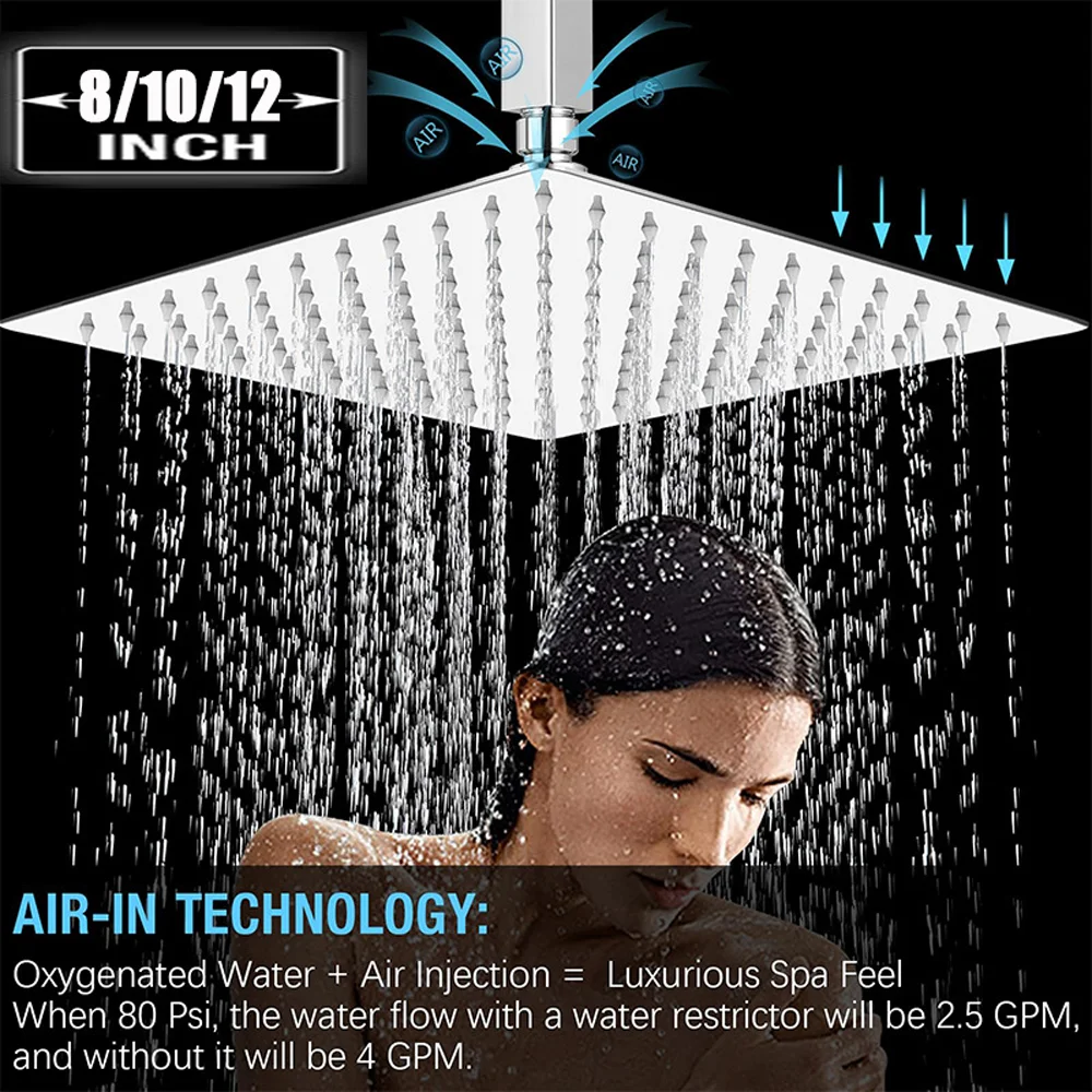 New Stainless Steel High Pressure Shower Head 8