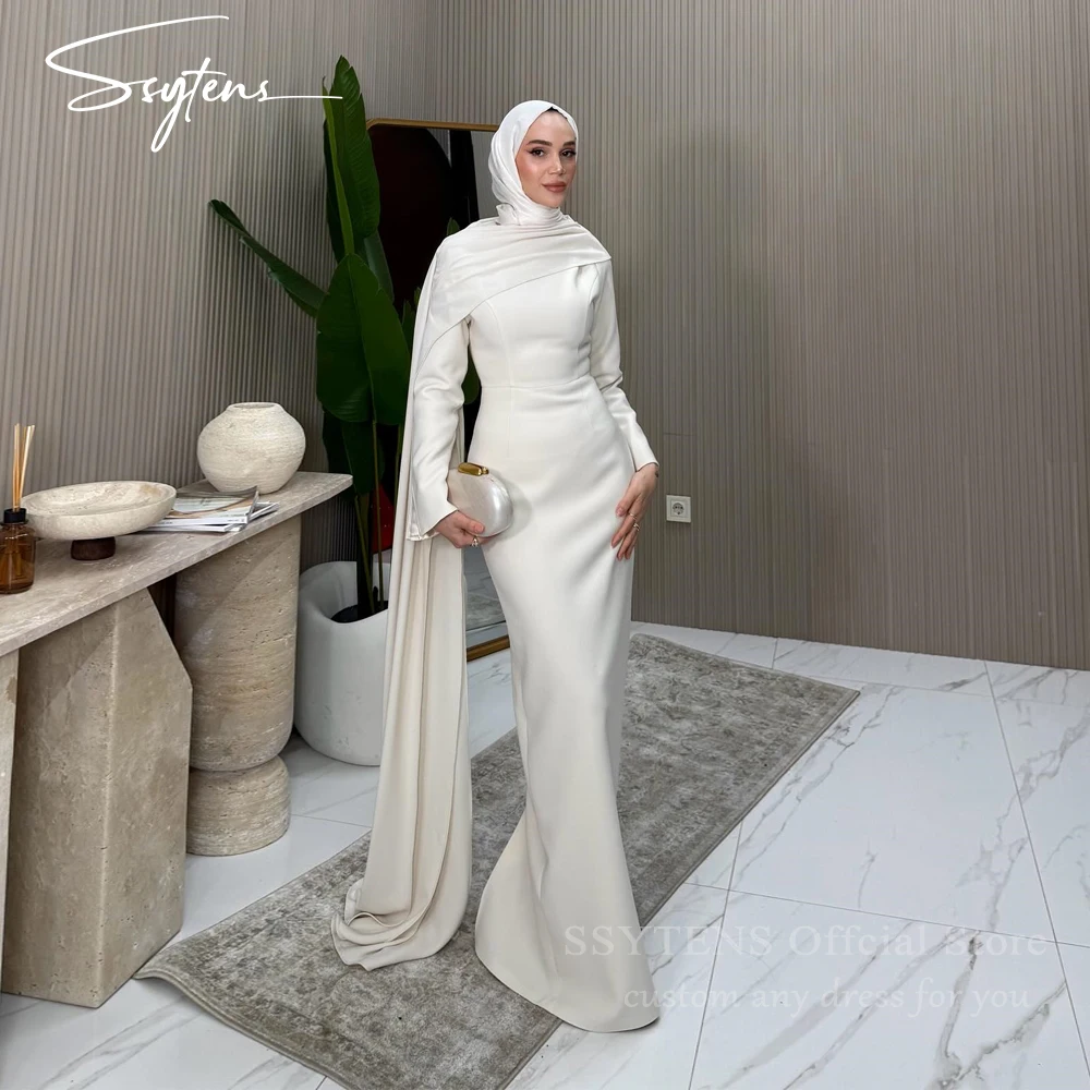 

SSYTENS Modest Mermaid Prom Dresses Habj Full Sleeves Wedding Evening Party Gowns Long Formal Dress Robe De Soirée Customized ﻿