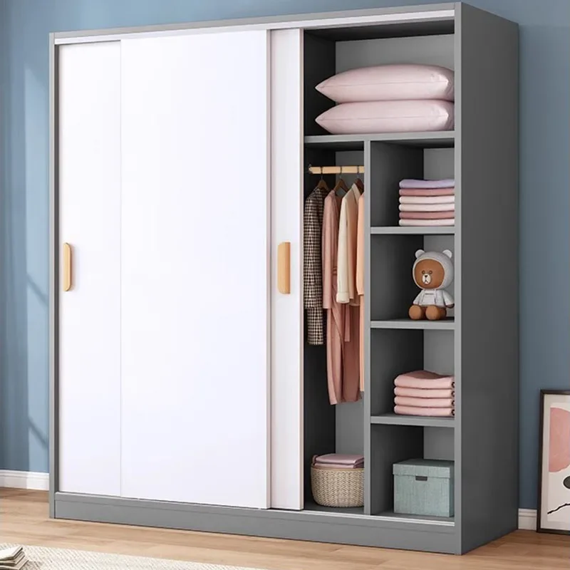 

Solid Wood Wardrobes Space Saving Modern Storage Organizer Wardrobe Bedroom Luxury Closet De Madera De Ropa Room Furniture
