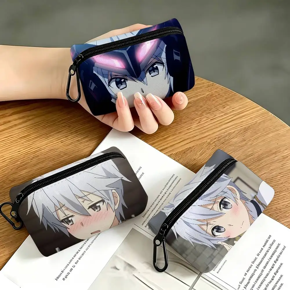 1pc Lux Arcadia Anime Characters Coin Purse With Carabiner Hook Portable Key Card Wallet Small Zipper Storage Pouch