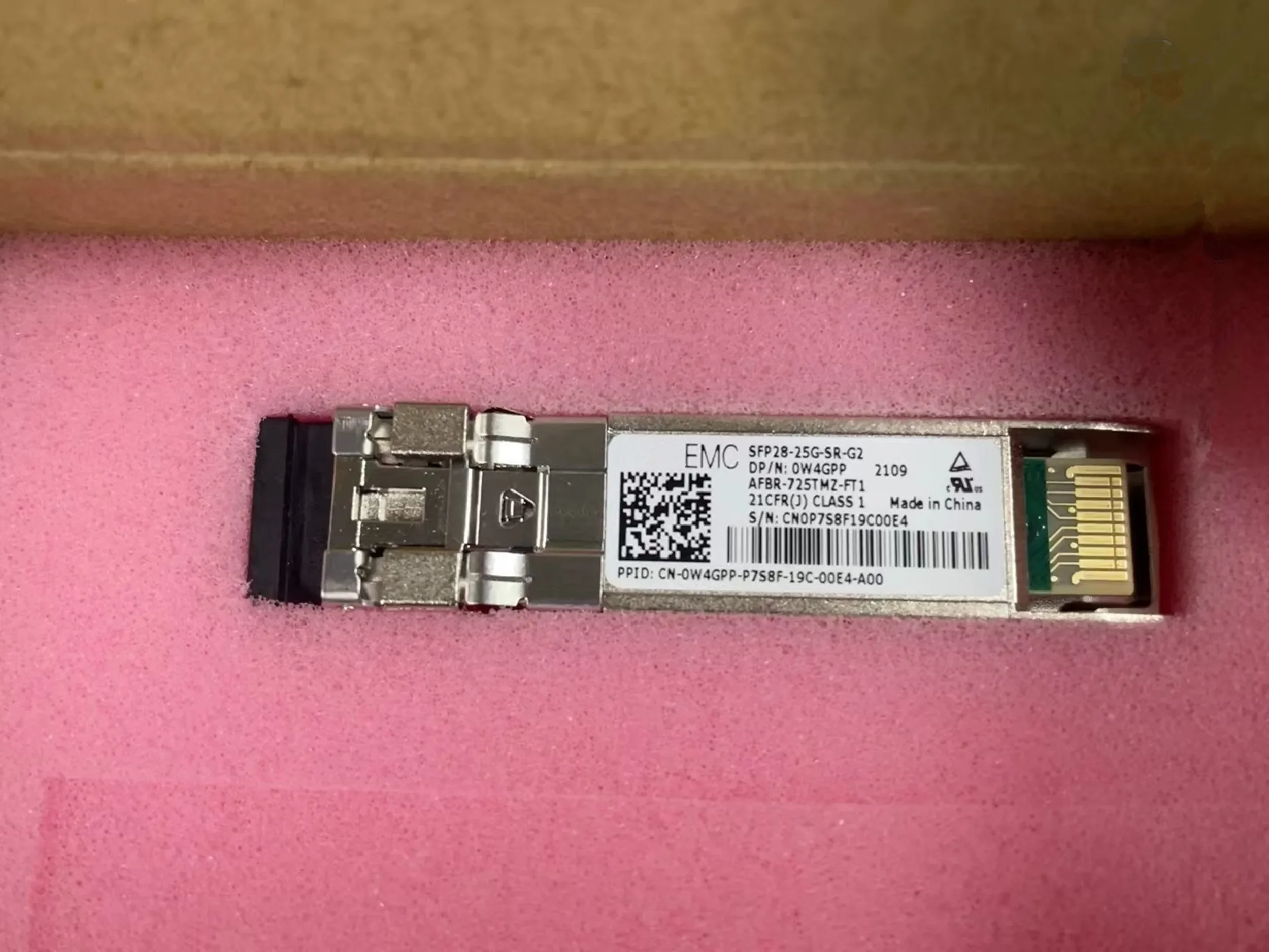Original 25g SR Transceiver Sfp SFP28-25G-SR-G2 0W4GPP AFBR-725TMZ-FT1 850NM 25GB Optical Fiber Module 3