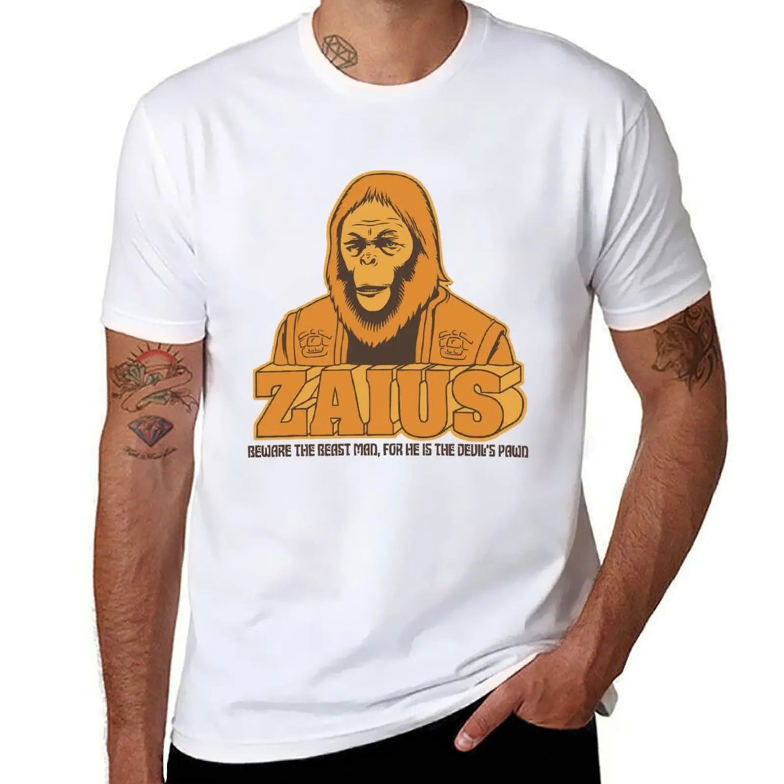 

Футболка Protector of the Faithon the Planet of the Apes, мужская футболка из 100% хлопка, люксовый бренд, аниме, футболка