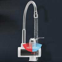 Electric Water Heater Faucet Stainless Steel Heater Tap Kitchen Instant Hot Tankless water tap Bathroom Digital display 3000W