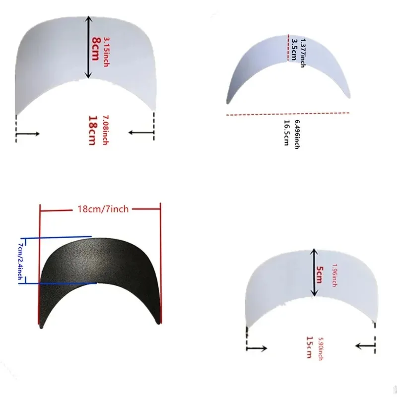 

Different Styles Available 10 pcs Hat Liner Sports Visor Stiff Cardboard Brim Inserts for Baseball Caps