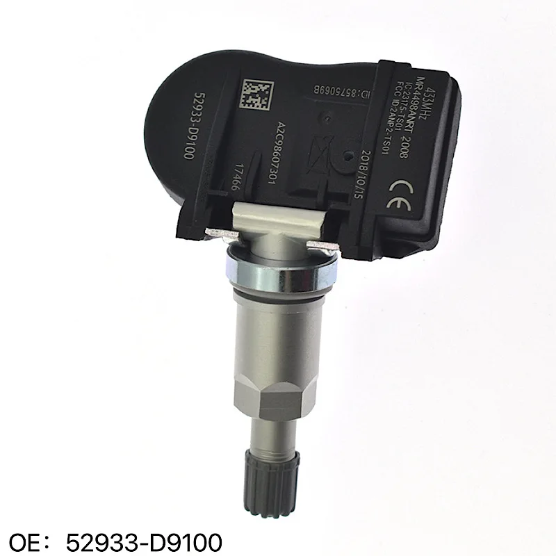 

TPMS OE 52933-D9100 52933D9100 датчик контроля давления в шинах 433 МГц для Kia Sportage 2017-2019 NIRO OPTIMA,HYUNDAI ELANTRA