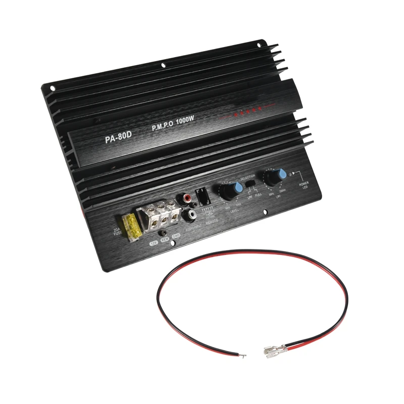 

12V 1000W Mono Car Audio Power Amplifier Powerful Bass Subwoofers Amp PA80D