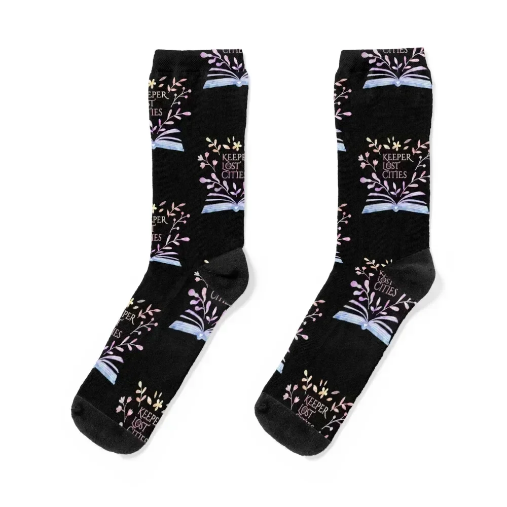 

keeper of the lost cities flower Socks man tennis Christmas japanese fashion Men Socks Luxury Brand Women's