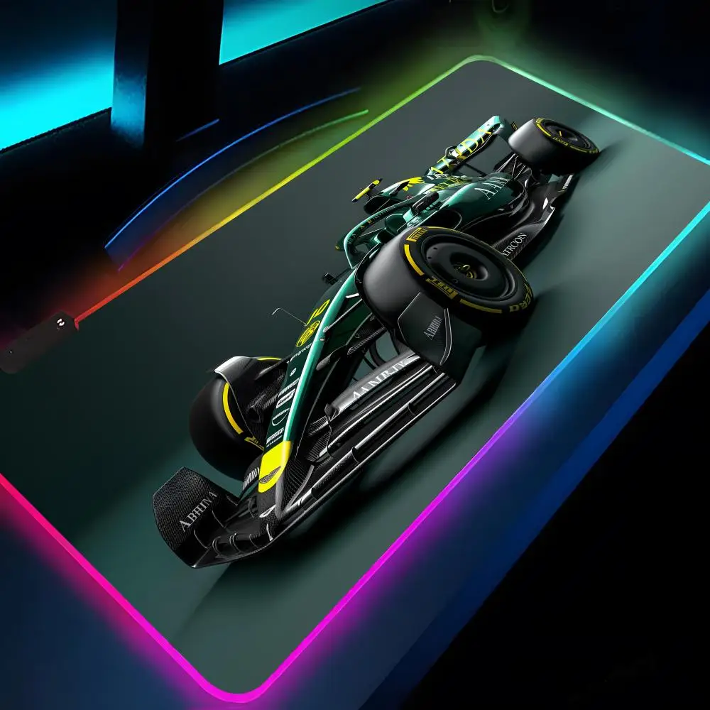 Formula 1 Racing F1 Mouse Pad Rgb Xxl Laptop Mat Gaming Mousepad Backlit Keyboard Gamer Girl Table Pads Desk
