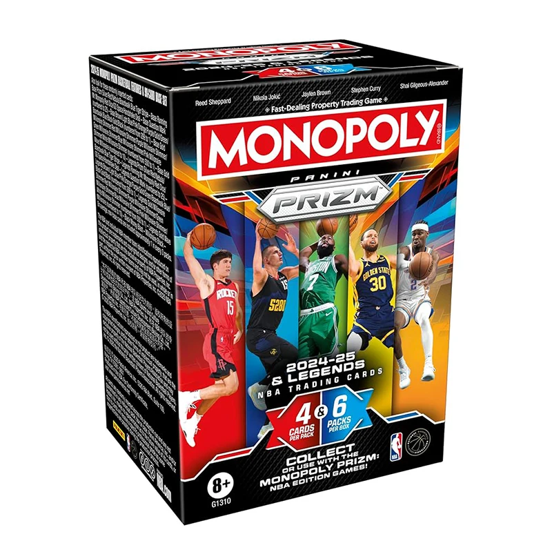 Set de Sobres de la Colección Ultimate Dual-Series de la NBA Panini Monopoly Prizm & Legends 24-25 para Superfans, Sellado en Caliente