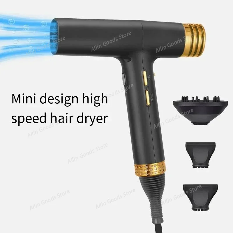 Professional High Speed Fast Drying Ionic Hair Dryer, Lightweight Powerful Airflow Salon Blow Dryer for Gentle Hair Care