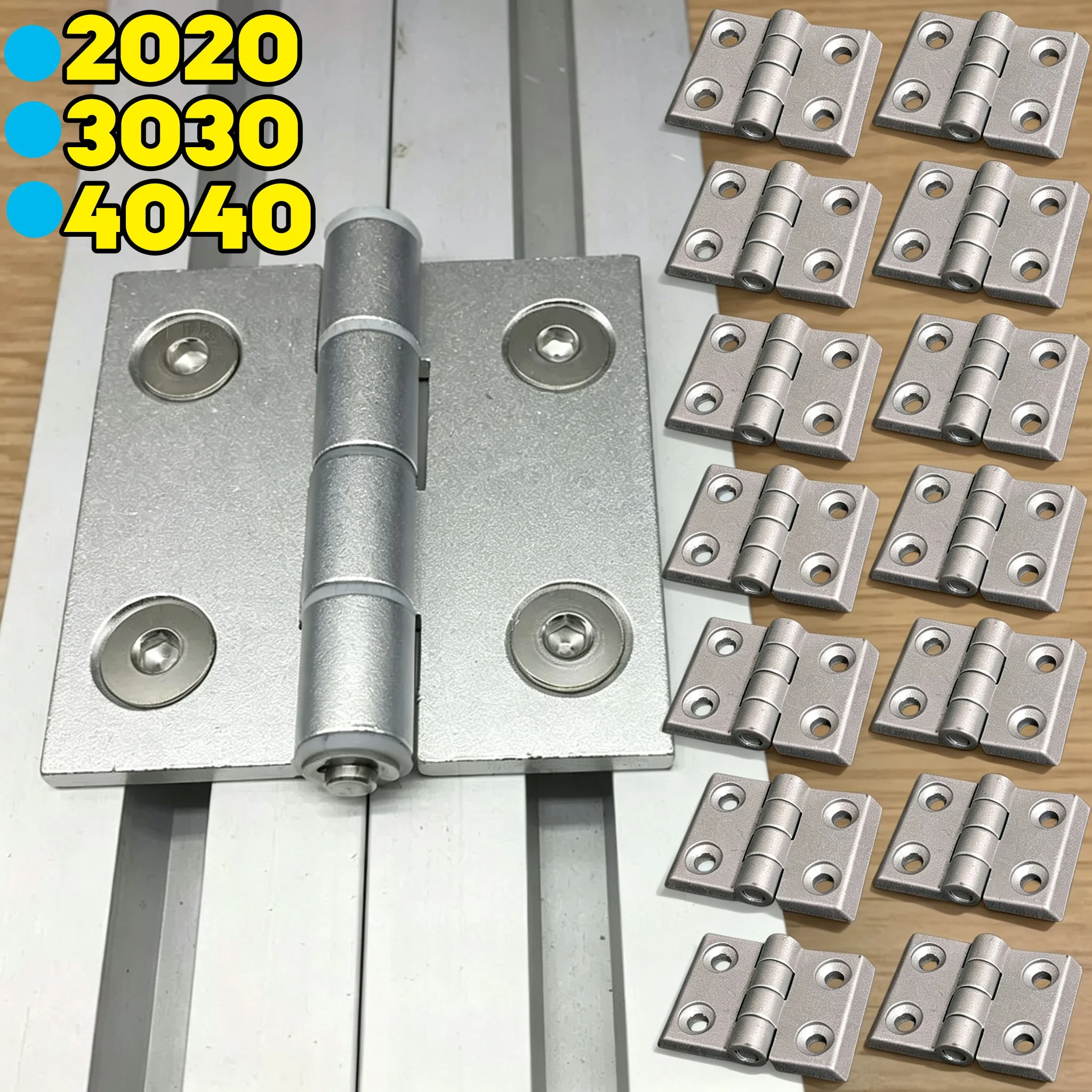 1-30pcs Butt Hinges Metal Silver Door Hinges Cabinet Aluminium Box Backflap Shed Door Hardware Heavy-duty Thickened
